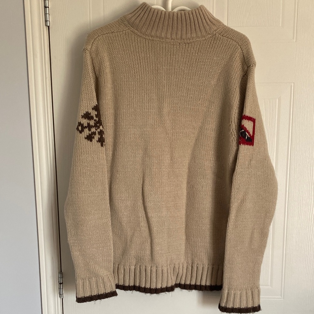 Vintage Grandpacore Sweater Y2K Half-Zip Geometric Knit Small - Picture 9 of 13